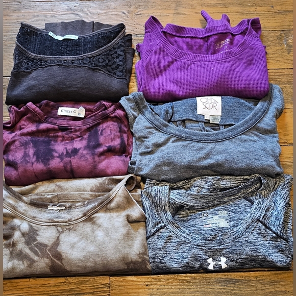 Chaser Tops - Womens Juniors Teens T Shirt Lot of 6 Short Sleeve S/XS